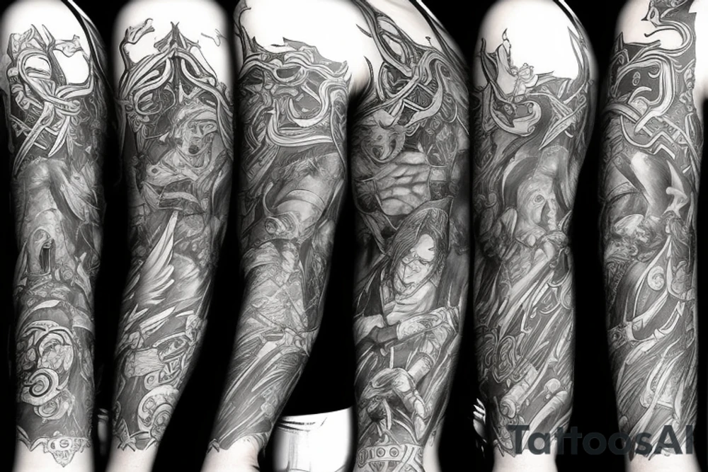 Path of exile gods sleeve tattoo idea