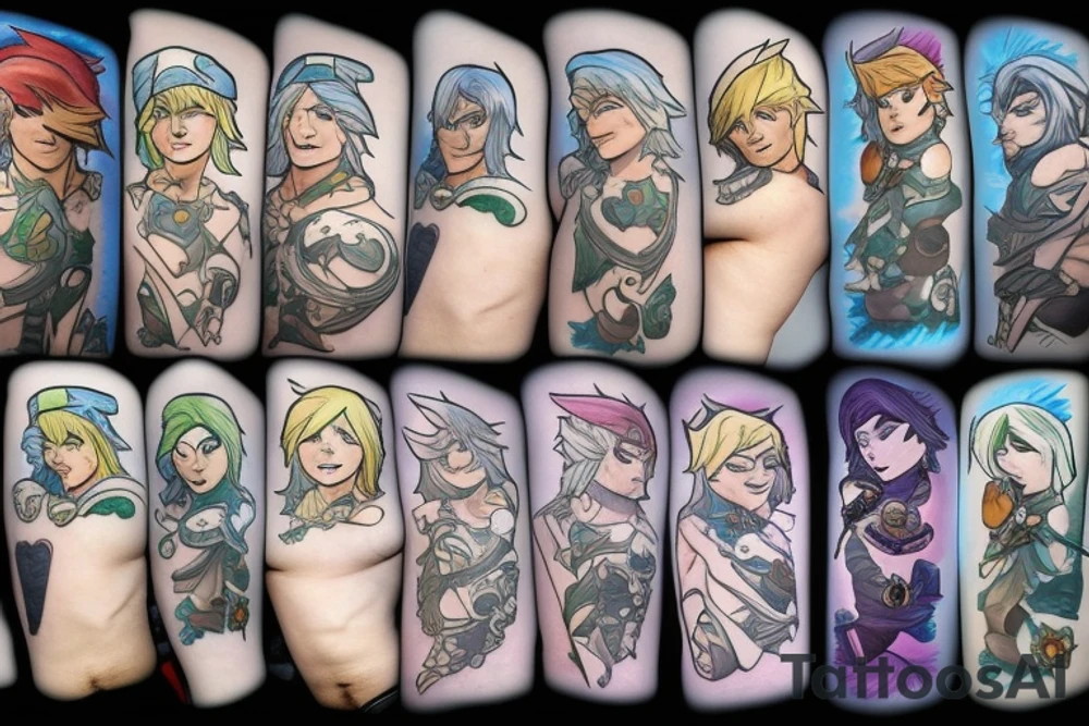 League of legends ezreal sleeve tattoo idea