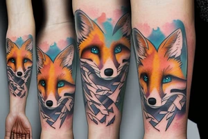 color, fox, math tattoo idea