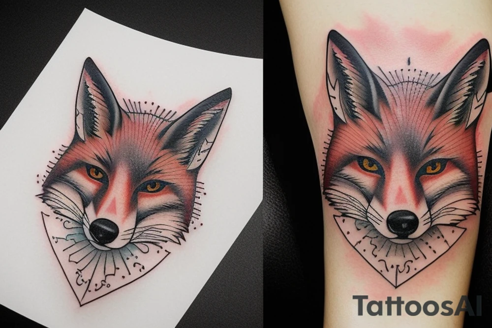 color, fox, math tattoo idea