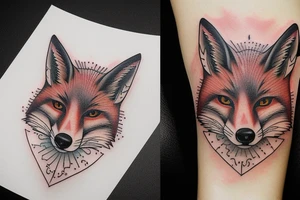 color, fox, math tattoo idea