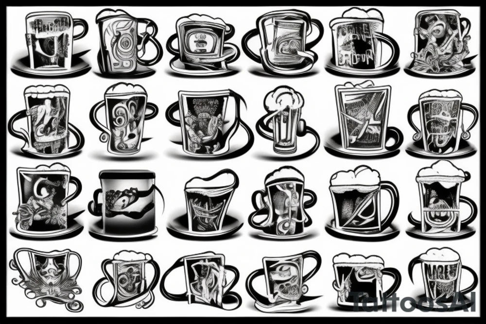beer mug tattoo idea