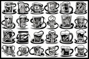beer mug tattoo idea