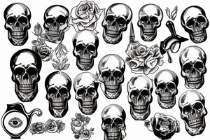 beer mug skull tattoo idea
