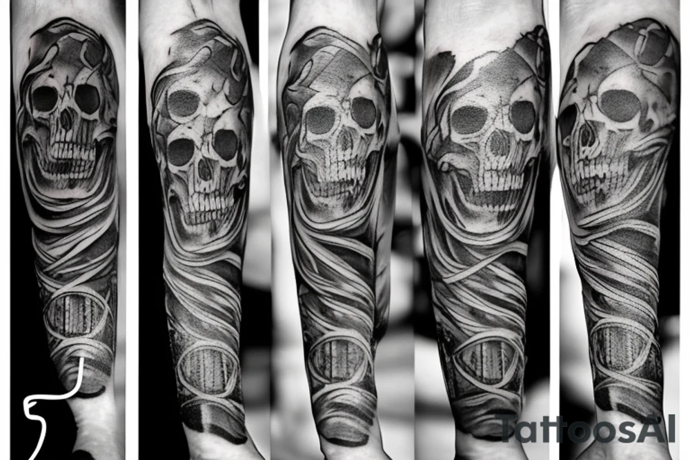 beer mug skull tattoo idea