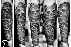 beer mug skull tattoo idea