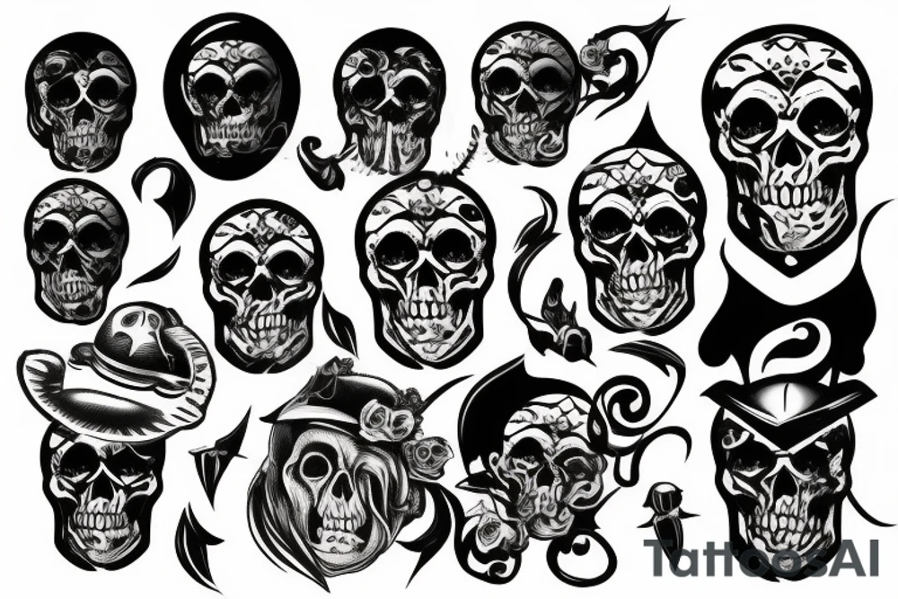 beer skull tattoo idea