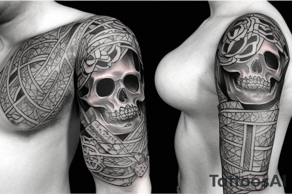 beer skull tattoo idea