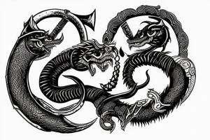 Ouroboros and sword tattoo idea