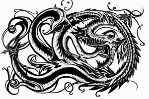 Ouroboros and sword tattoo idea