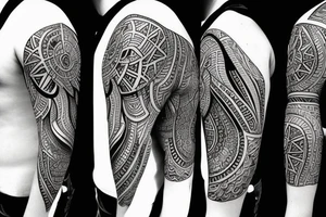 geometric elephant tattoo idea