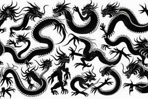 Chinese intimidating dragon tattoo idea