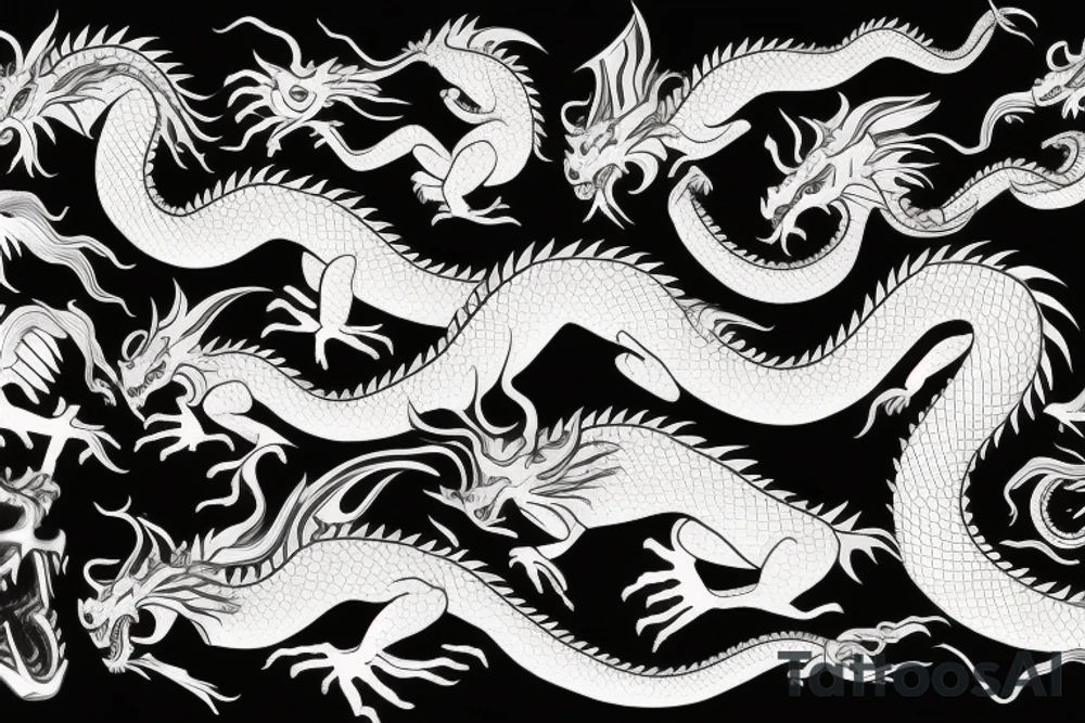 Chinese intimidating dragon tattoo idea