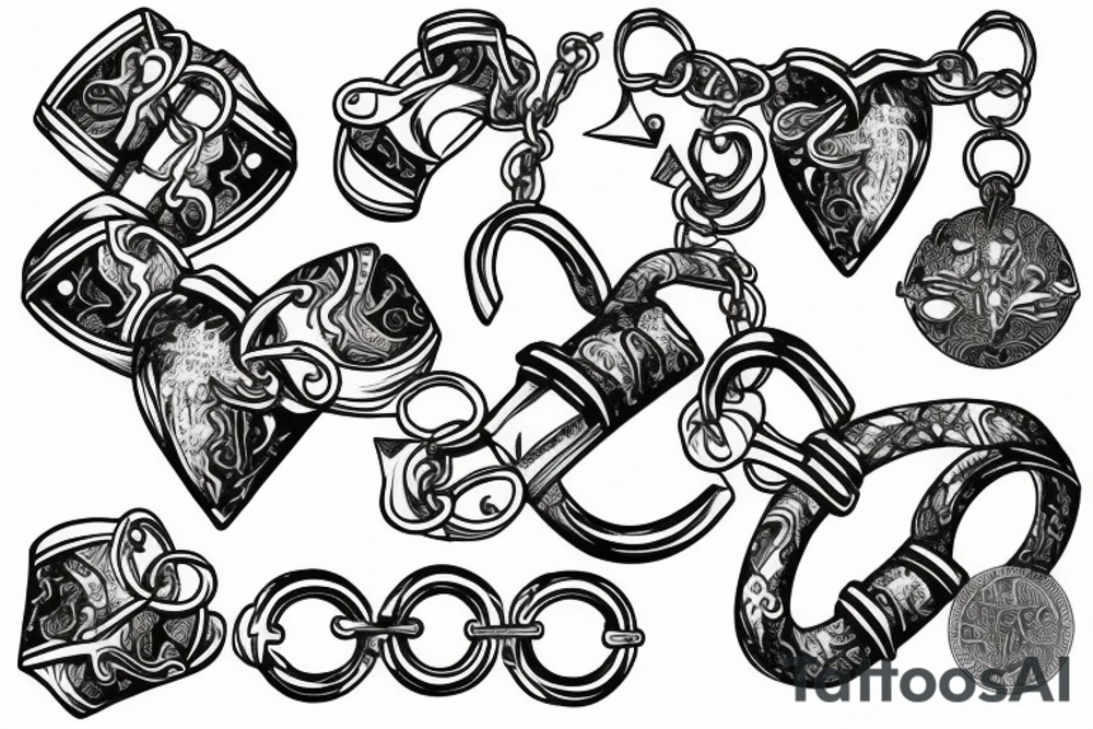 Wrists in broken handcuffs tattoo idea