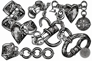 Wrists in broken handcuffs tattoo idea