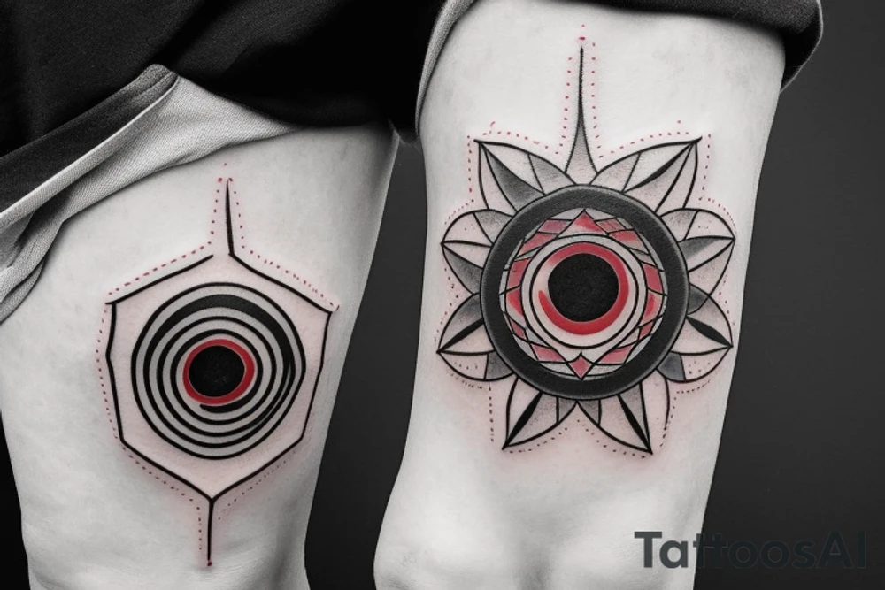 sharingan black and red eyes tattoo idea