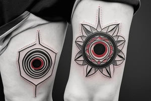 sharingan black and red eyes tattoo idea
