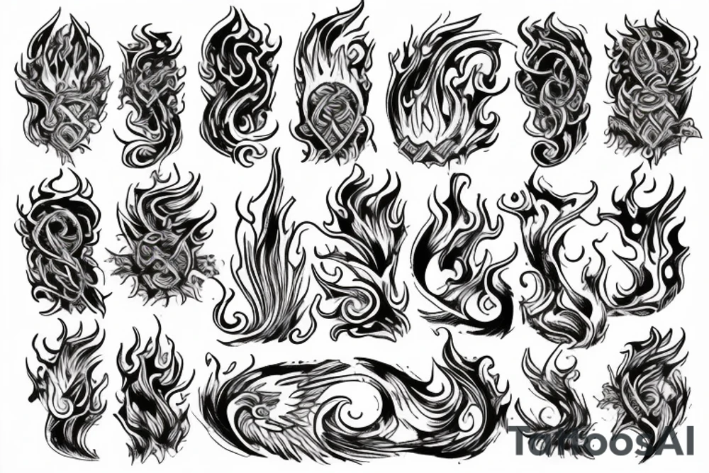 Fire and Water tattoo idea