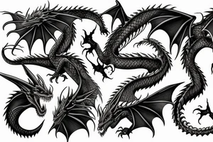 Evil dragon tattoo idea