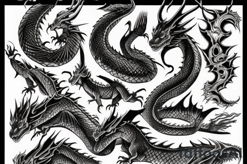 Evil dragon tattoo idea