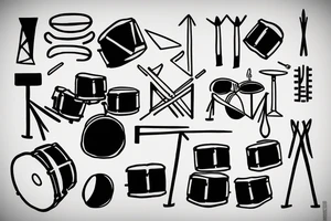 mad drummer tattoo idea