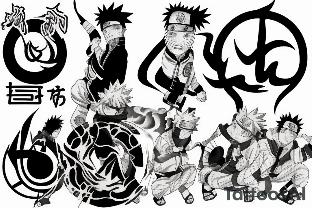 Naruto and Minato's Spiritual Connection tattoo idea
