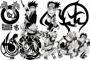 Naruto and Minato's Spiritual Connection tattoo idea