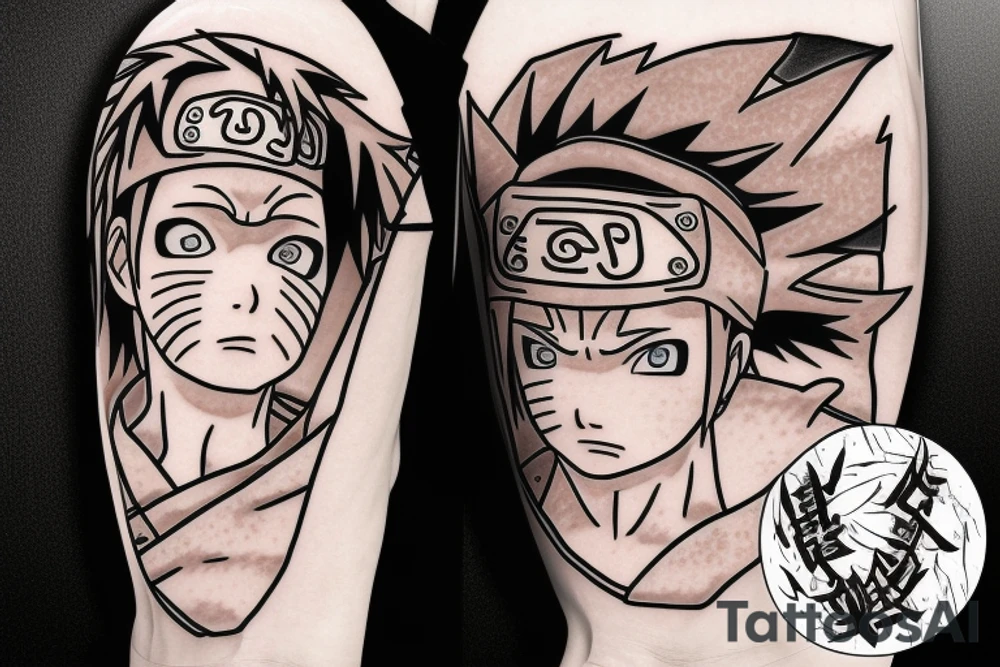 Naruto and Minato's Spiritual Connection tattoo idea