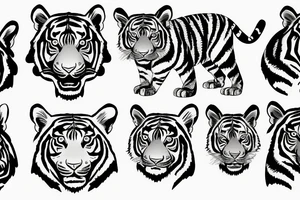 Tiger with nature tattoo idea