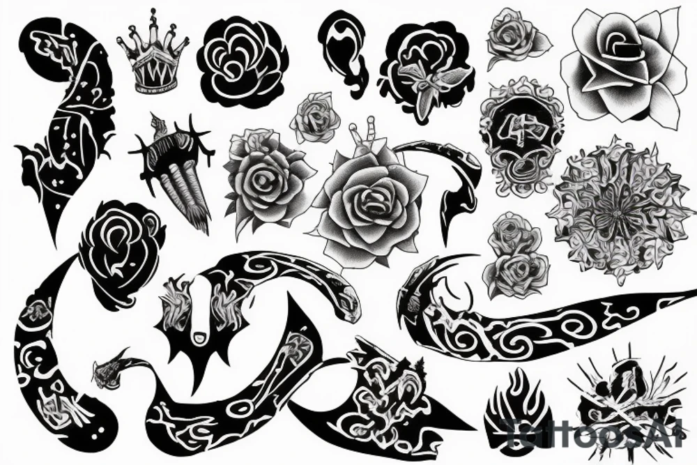 Full arm taattoo random tattoo idea