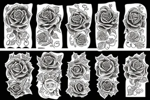 Skelete rose tattoo idea