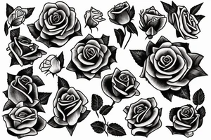 Skelete rose tattoo idea