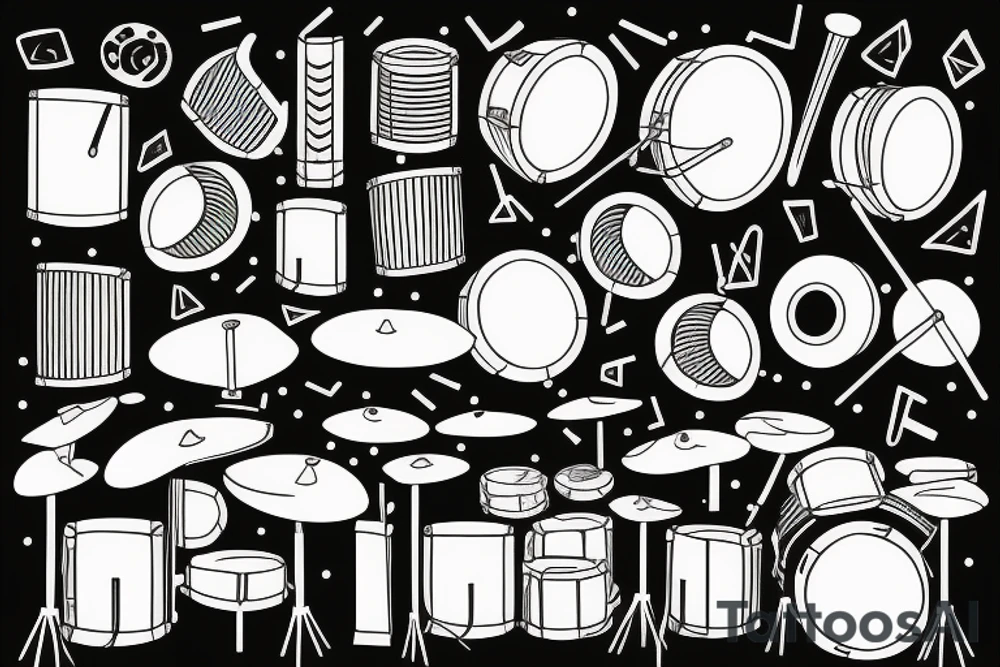 drum kit tattoo idea