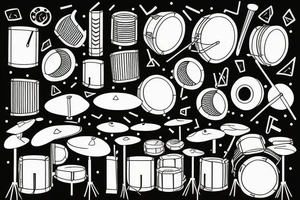 drum kit tattoo idea