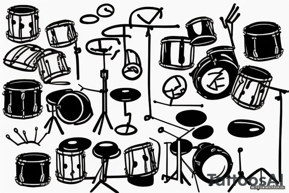 drum kit tattoo idea