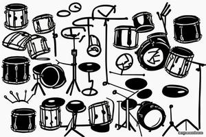drum kit tattoo idea