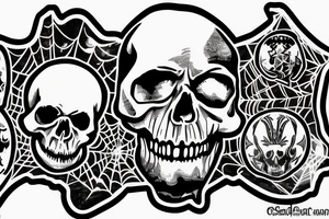 Spider with the skull of Charles Manson tattoo idea