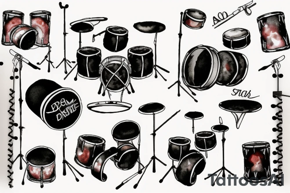 drum kit tattoo idea