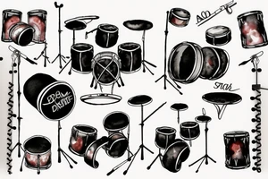 drum kit tattoo idea