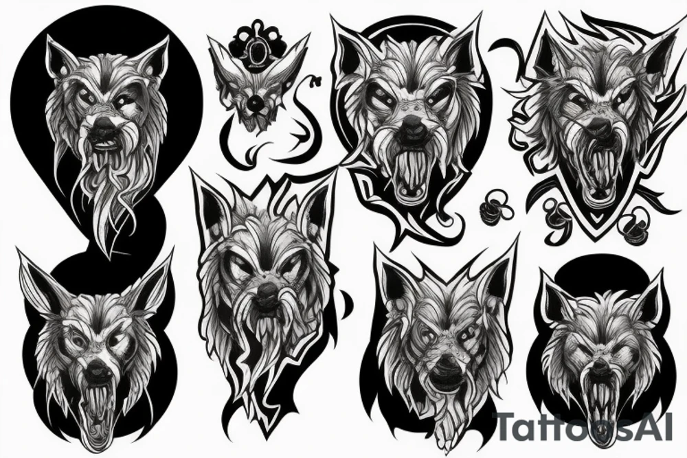cerberus heads tattoo idea