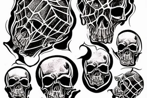 spider with the skull of jesus christ tattoo idea