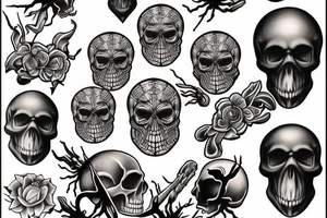 spider with the skull of jesus christ tattoo idea