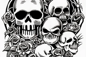 spider, skull, jesus christ tattoo idea
