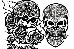 spider, skull, jesus christ tattoo idea