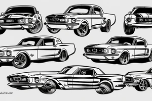 A 1960's Ford Mustang tattoo idea