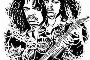 Rush band jimbo Hendrix rip dad tattoo idea