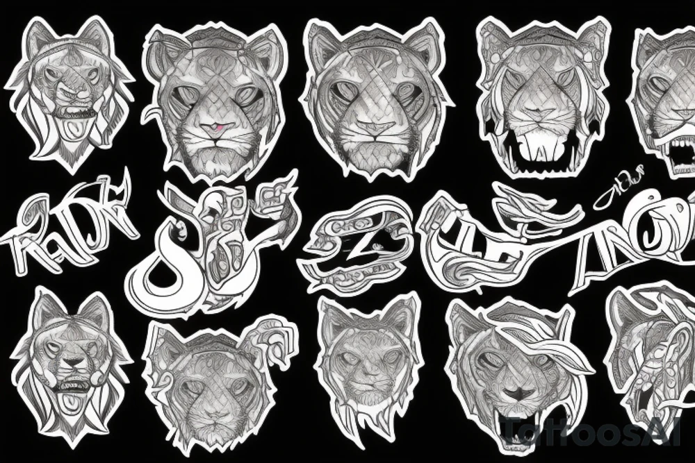 roaring lion tattoo idea