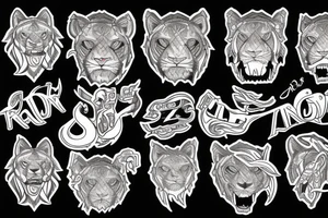 roaring lion tattoo idea