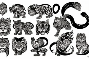 roaring lion tattoo idea
