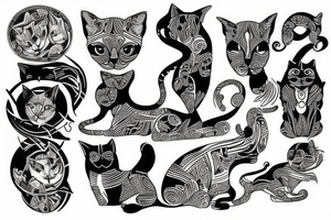 cat sphinx tattoo idea